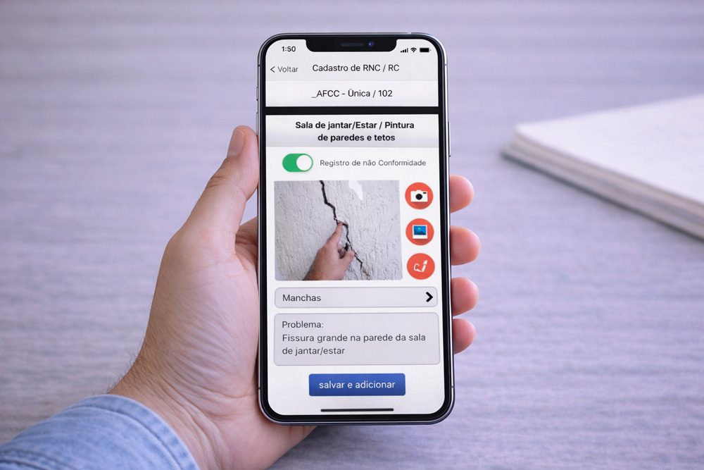 Relatório de RNC em andamento com evidências e acompanhamento